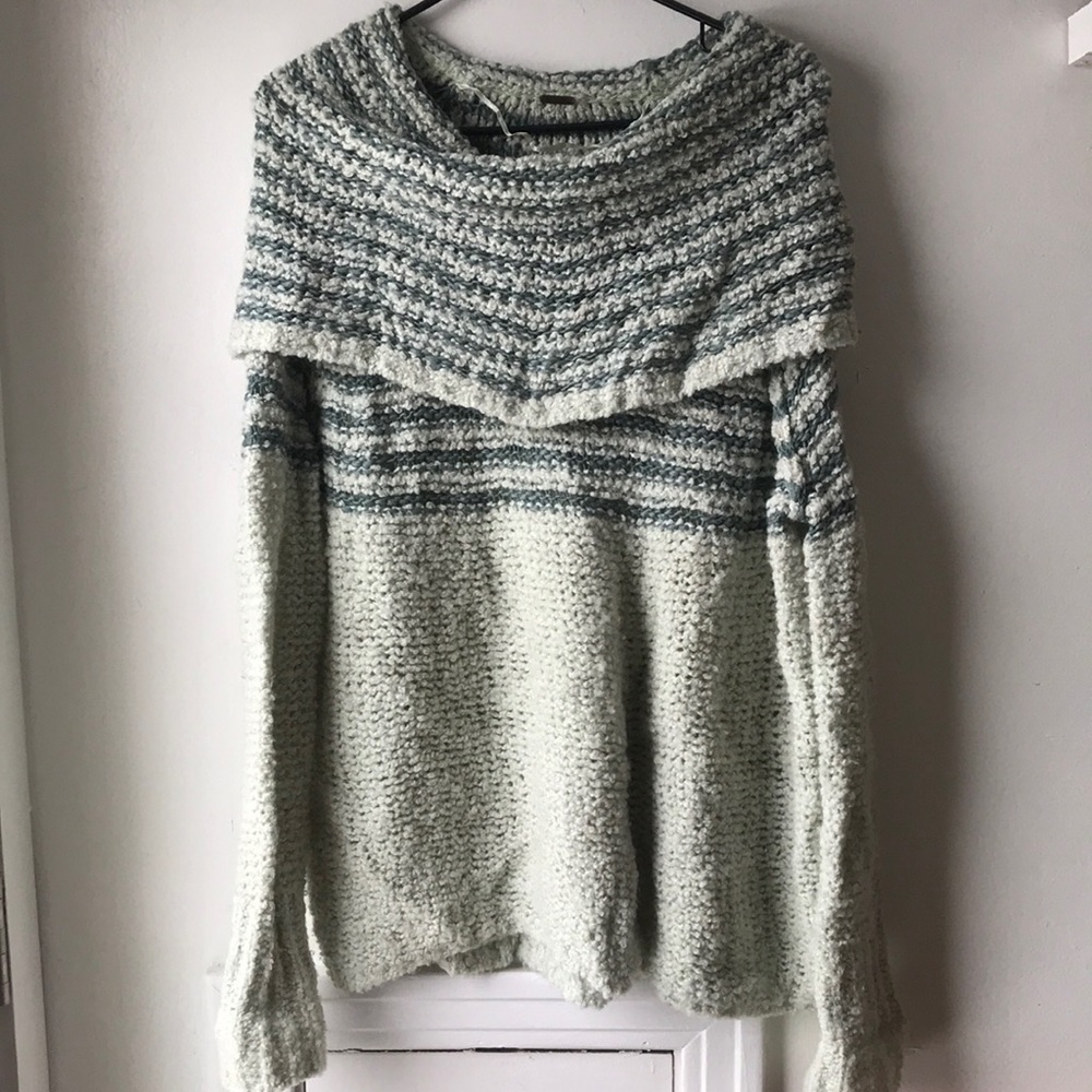 Free People Engineer open knit sweater